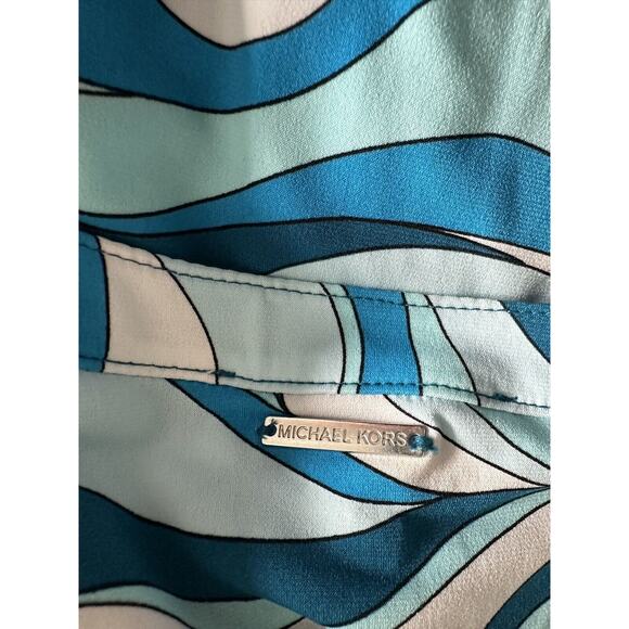 Michael Kors Cyan Blue Swim Cover Dress Large - Picture 7 of 8